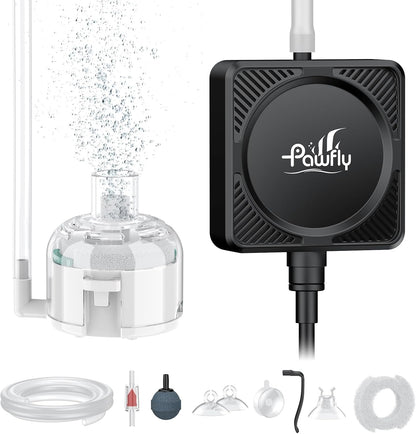 Pawfly mini aquarium air pump premium imported kit front view