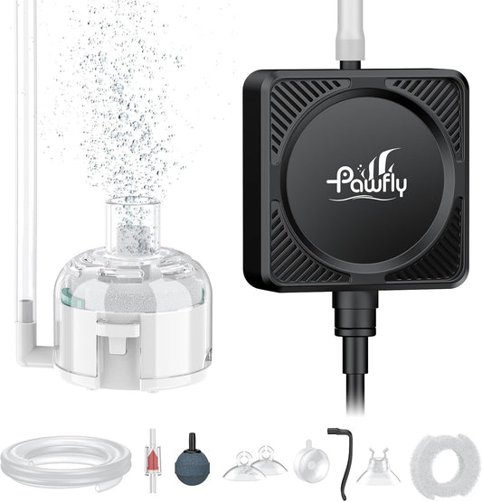 Pawfly mini aquarium air pump premium imported kit front view