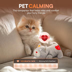 All For Paws kitty snuggle toy showing the internal microwavable heat bag mechanism