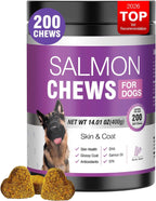 Omega 3 Skin and Coat Supplement for Dogs 200 Chews Dog Fish Oil Supplements with EPA & DHA Fatty Acids Dry Skin Relief for Dogs Shedding Allergy Itching Promotes Heart Hip Joint Health - Image 11