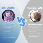 Side view of comfortable soft elizabethan collar for small pets