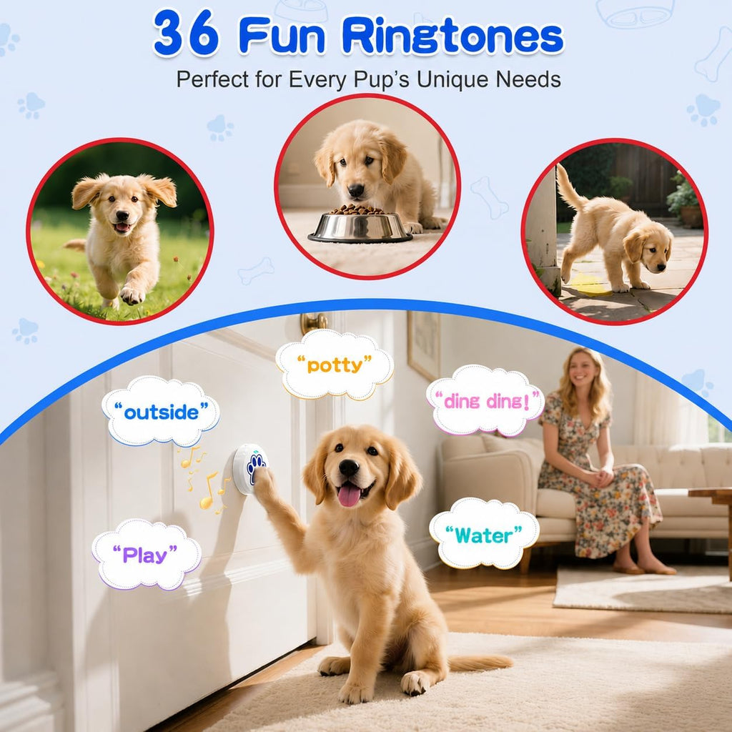 Components of ChunHee dog training bell kit