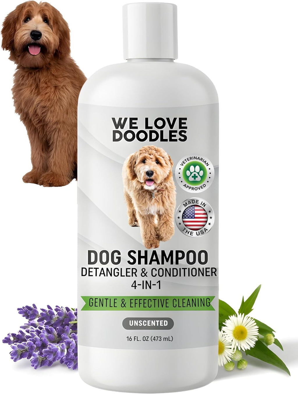 We Love Doodles Dog Shampoo, Conditioner, & Detangler - Shampoo for Dogs, Goldendoodles, Poodles & Doodles, for Matted Pet Hair & Sensitive Skin, Made in The USA, Ocean Breeze, 16 oz - Image 9