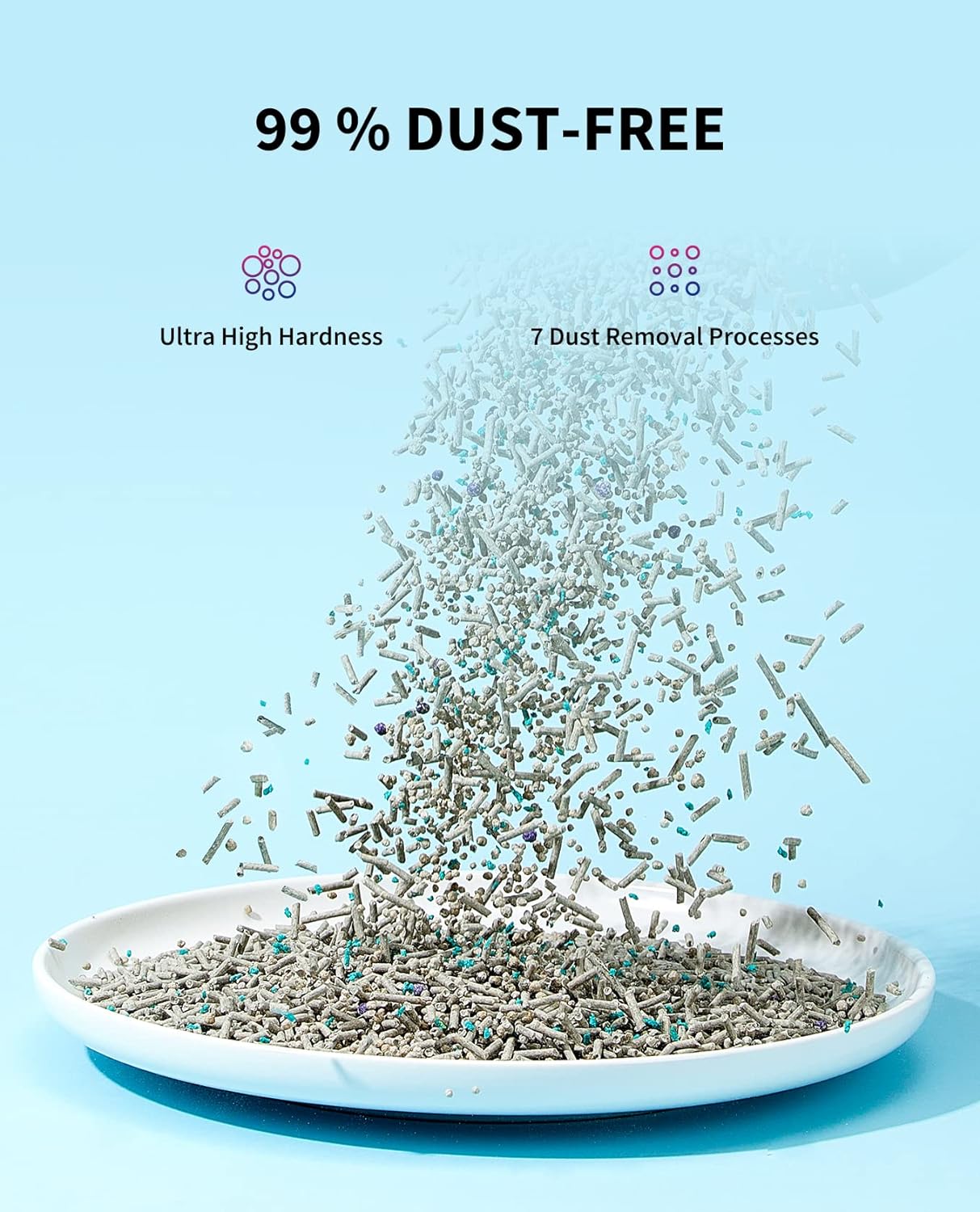 Petkit mixed cat litter texture and granule detail
