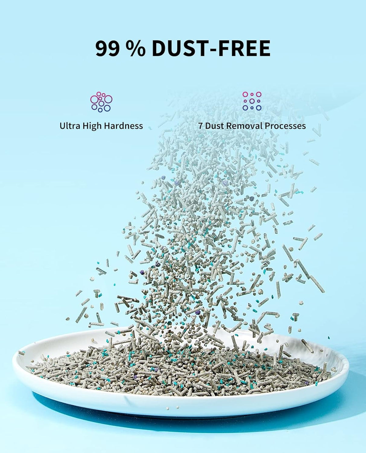 Petkit mixed cat litter texture and granule detail