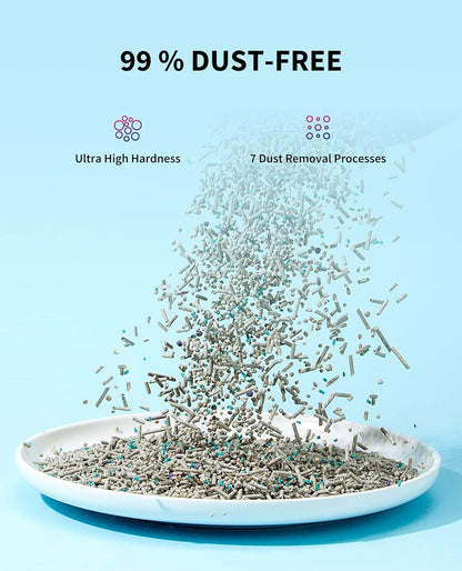Petkit mixed cat litter texture and granule detail