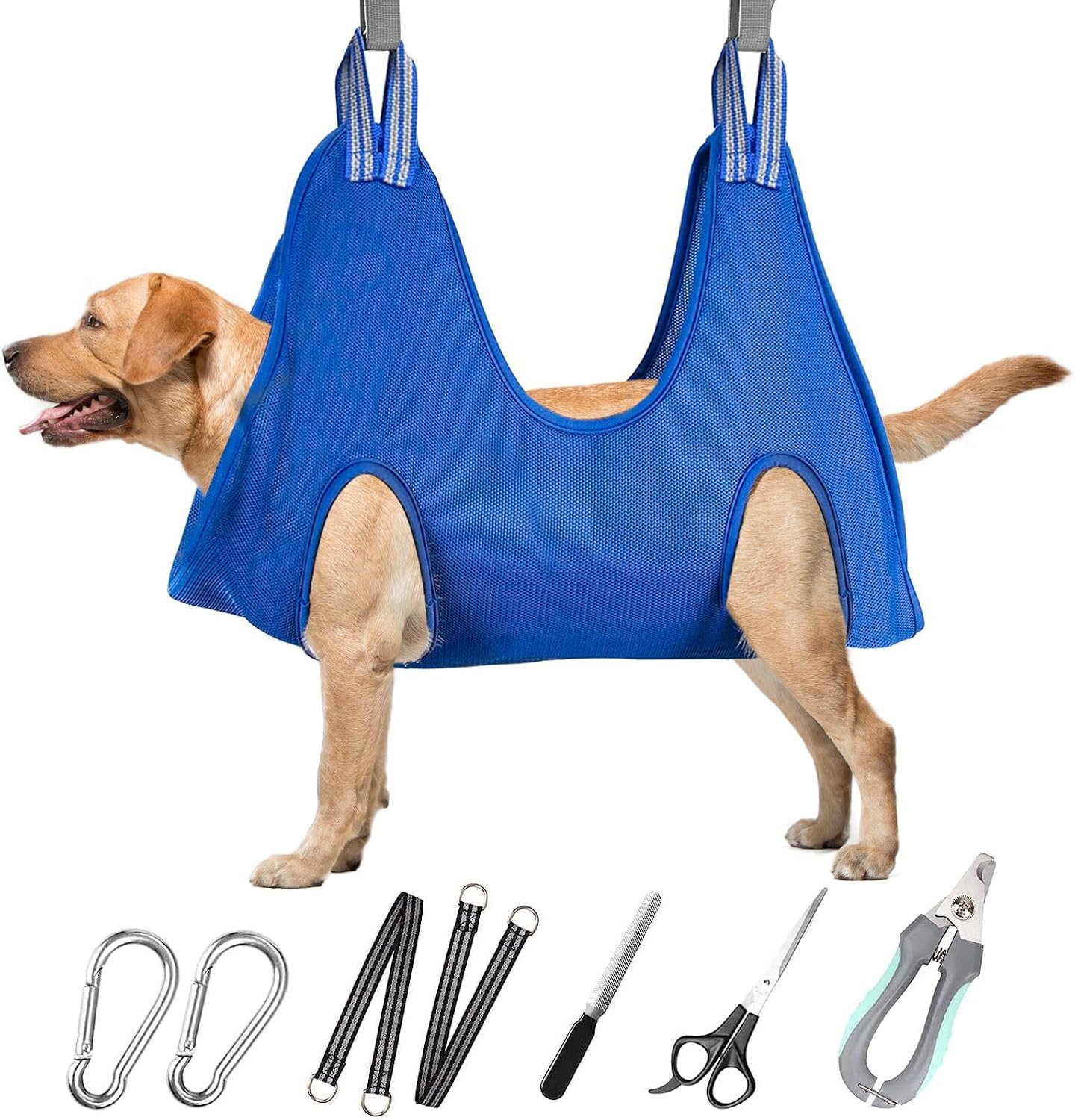 ATESON Pet Grooming Hammock with Nail Clippers/Nail Trimmers/Grooming Scissors, Dog Grooming Harness for Nail Trimming, Pet Grooming Sling Helper - Image 10