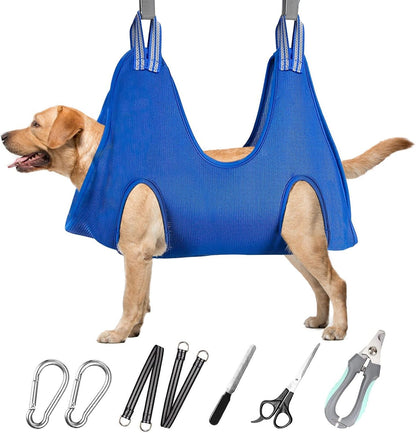 ATESON Pet Grooming Hammock with Nail Clippers/Nail Trimmers/Grooming Scissors, Dog Grooming Harness for Nail Trimming, Pet Grooming Sling Helper - Image 10