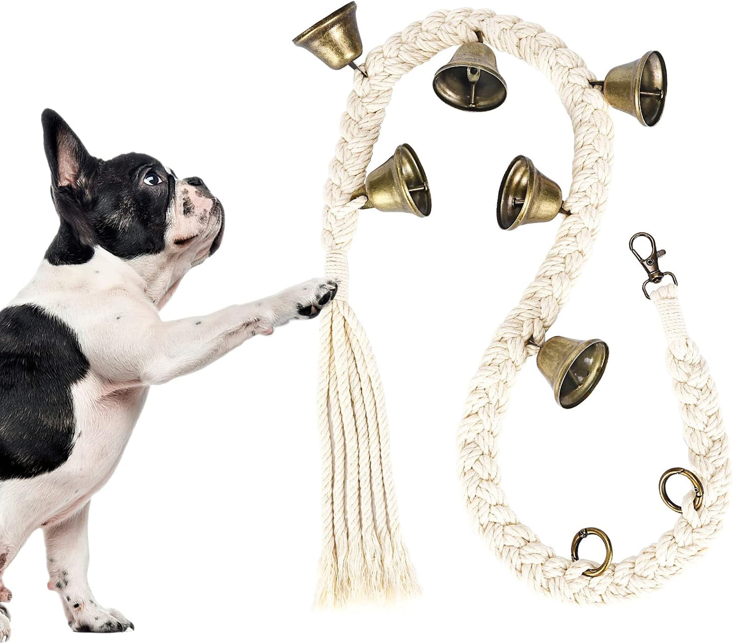 Klogtsind dog bell for door potty training front view