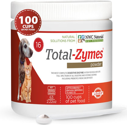 NWC Naturals Total-Zymes Digestive Enzymes for Cats and Dogs, Unflavored, Gut Health with Prebiotic to Support Food Digestion & Absorption, 365 Servings - 8 Ounces - Image 9