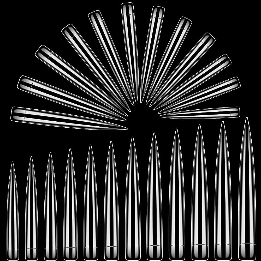 Rosy Finch XXL Stiletto Nail Tips front packaging view