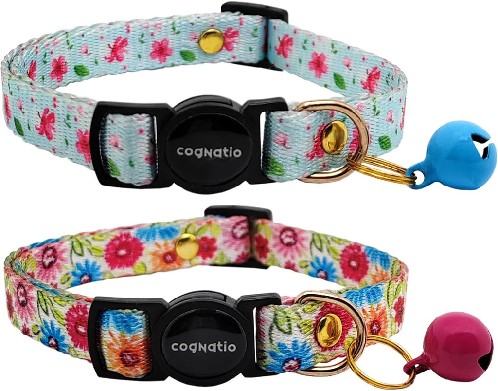 2 Pack Breakaway cat Collars with Bell,Safety Quick Release Pendant Cute Kitten Collar,Adjustable 20-30cm (Red+Rose, 20-30cm) - Image 12