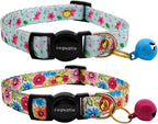 2 Pack Breakaway cat Collars with Bell,Safety Quick Release Pendant Cute Kitten Collar,Adjustable 20-30cm (Red+Rose, 20-30cm) - Image 12