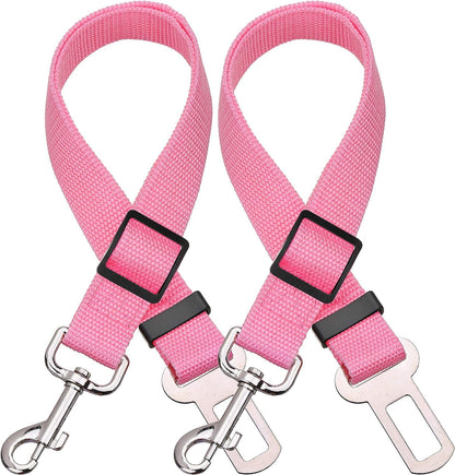 Elisel Elisel 2 Packs Adjustable Length Pet Dog Cat car seat Belt Pet seat Belt Pet Accessories for Dogs Cats and Pets (Black Pink) - Image 9