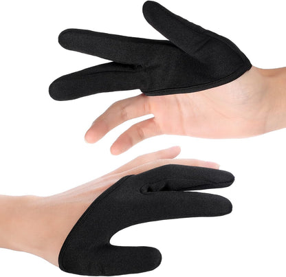 LOYIM heat resistant hair styling gloves front view showing three finger design for curling protection