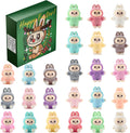 EAZZ Easter Action Figures Set front view of product gift box showing colorful flocked figurines.