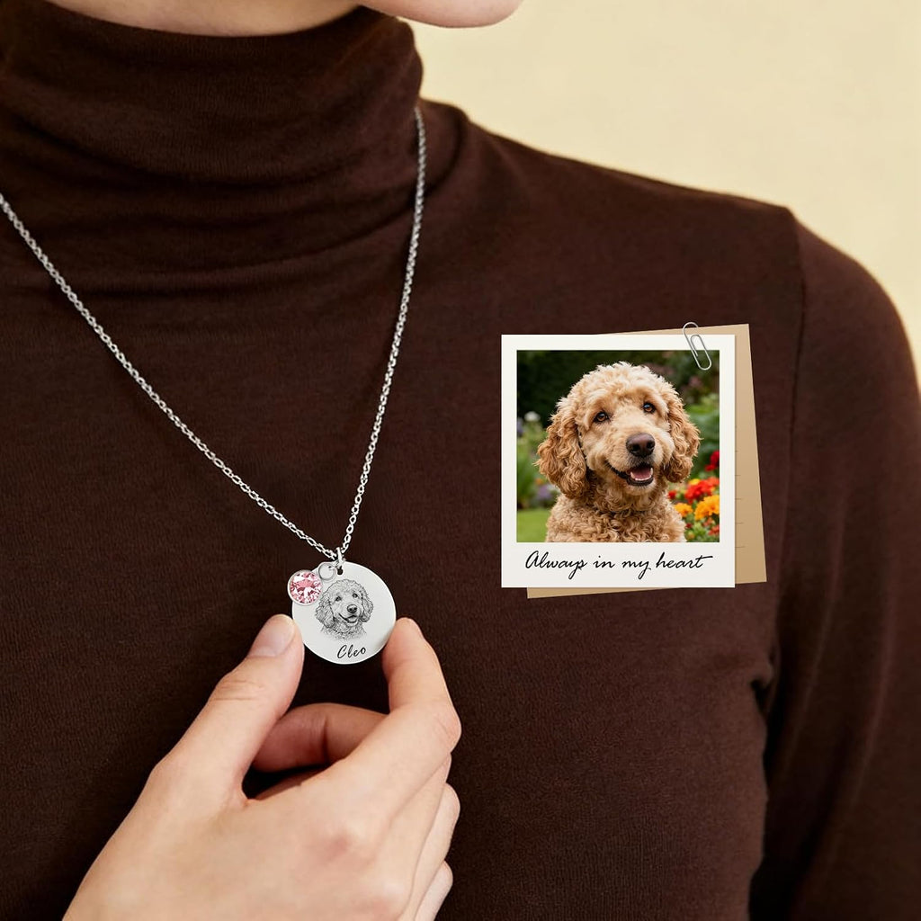 CDBUY personalized cat and dog loss memorial jewelry gift