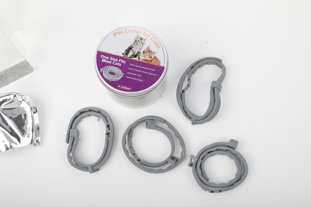 4 Pack Pet Collar for Cats - Adjustable Waterproof Collar, Soft Rubber Material, Lightweight Design - Image 9