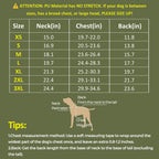 SKIPGEAR odorless dog rain vest illustrating the reflective safety strips on chest and hips
