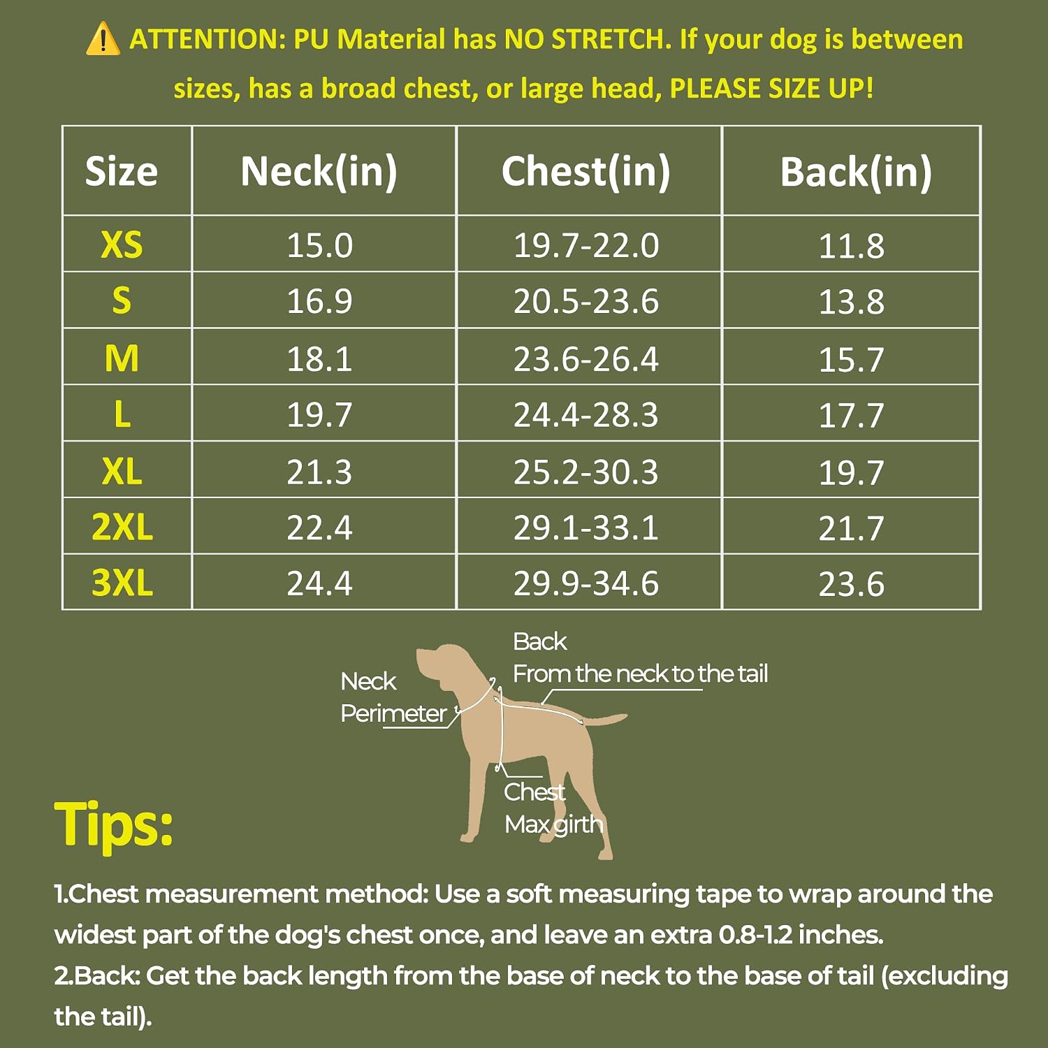 SKIPGEAR odorless dog rain vest illustrating the reflective safety strips on chest and hips
