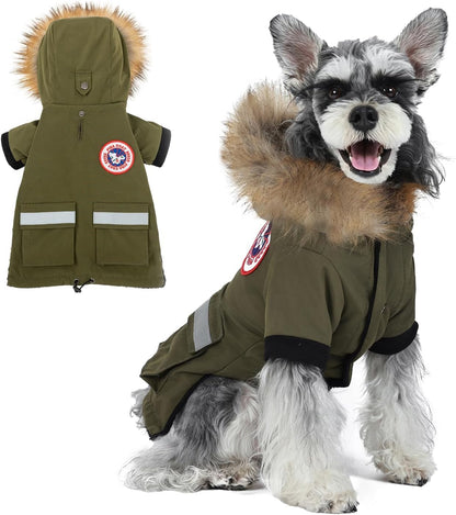 PINA Small Dog Coats - Waterproof, Warm Winter Jacket with Faux Fur Hood & Pocket - Image 11