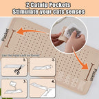 Two piece Petpals cat massager set in beige color