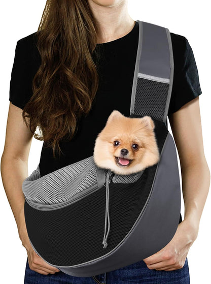 Pawaboo pet sling drawstring closure mechanism detail