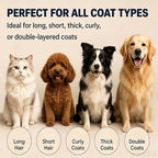 Side profile of Qicifa professional pet grooming rake