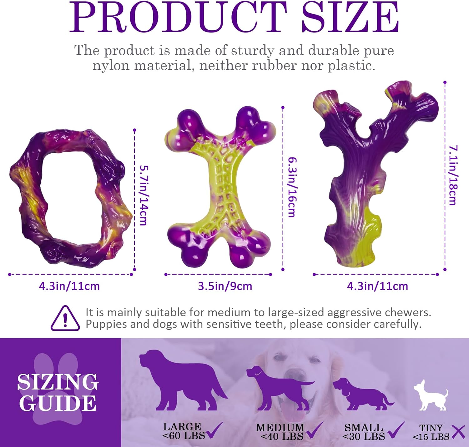 Frienhund indestructible nylon bones for large dogs