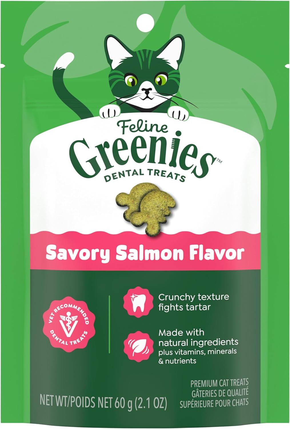 Greenies Cat Treats, Feline Veterinarian-Recommended Adult Natural Dental Cat Treats, Savory Salmon Flavor, 4.6 oz. Pouch - Image 12