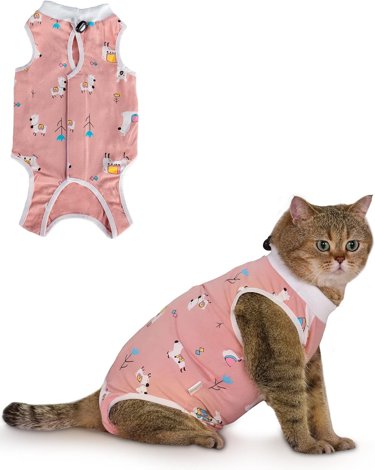 ANWA 2 Pack Cat Recovery Suit - Breathable Cat Onesie for Cats After Surgery Female, Kitten Surgery Recovery Suit Female Abdominal Wounds - Image 12