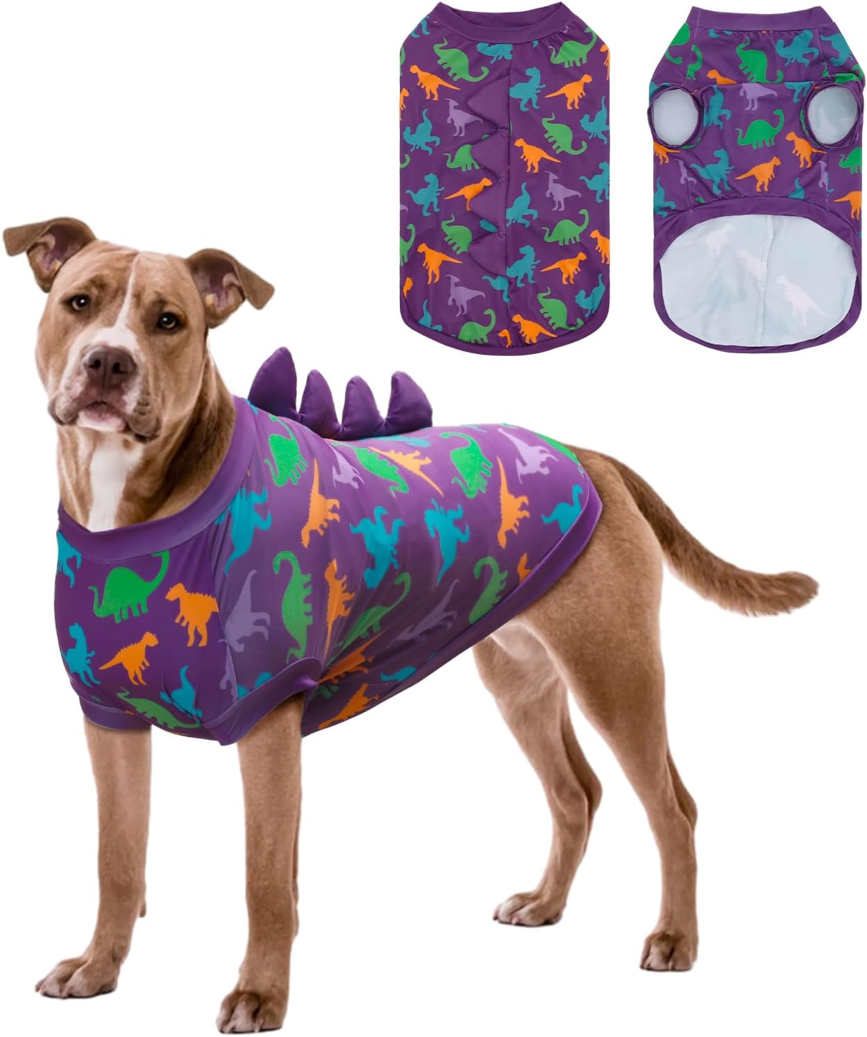 UNIPUP UPF 50 plus sun protection dog shirt front view on a golden retriever.