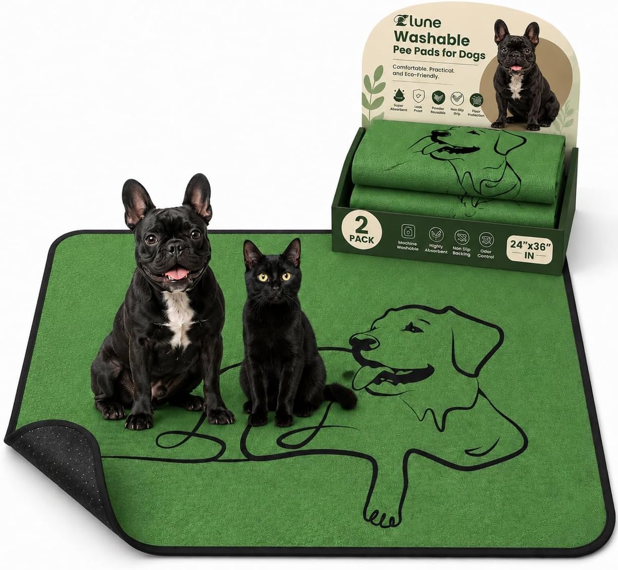 4 Pack Washable Pee Pads for Dogs 18"x24", Reusable Training Puppypads Absorbency Non-Slip & Leak-Proof for Pet Whelping Box Playpen Crate Sofa Bed Floors (Gray) - Image 12