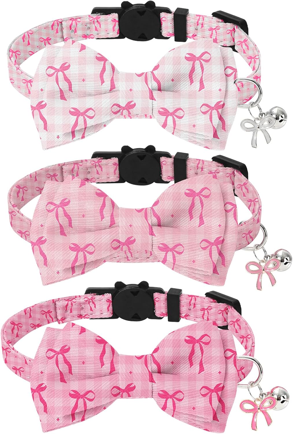 JarThenaAMCS 3 Pcs Tribal Southwest Cat Collar with Breakaway Bell Bow Tie Western Aztec Adjustable Kitten Collars for Small Pet Girl Boy Cats Small Pet Party - Image 9