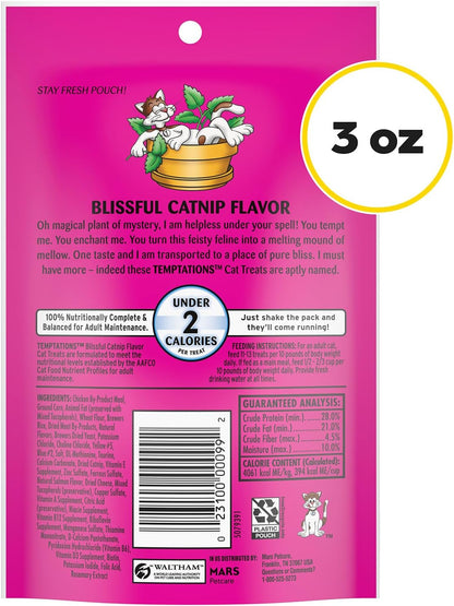 Temptations dual textured crunchy and soft cat treats packaging