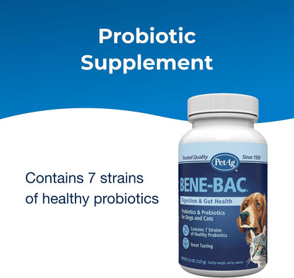 Bene-Bac Plus digestive health powder four and a half ounce container