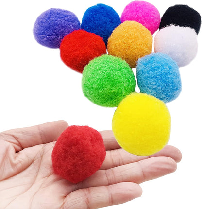 PET SHOW durable non noisy pet pompon balls multi color assortment