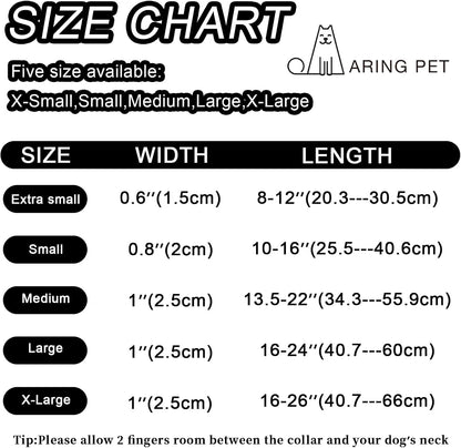 Aring Pet dog collar with attached patriotic flag charm.