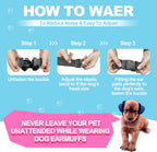 Blue dog ear muffs for thunder and fireworks protection