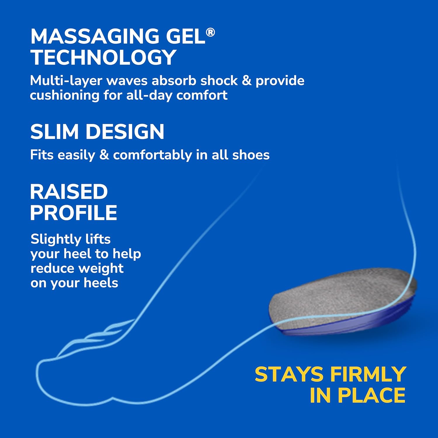 Dr. Scholl's advanced cushioning inserts being placed inside a men's athletic sneaker for daily foot support.