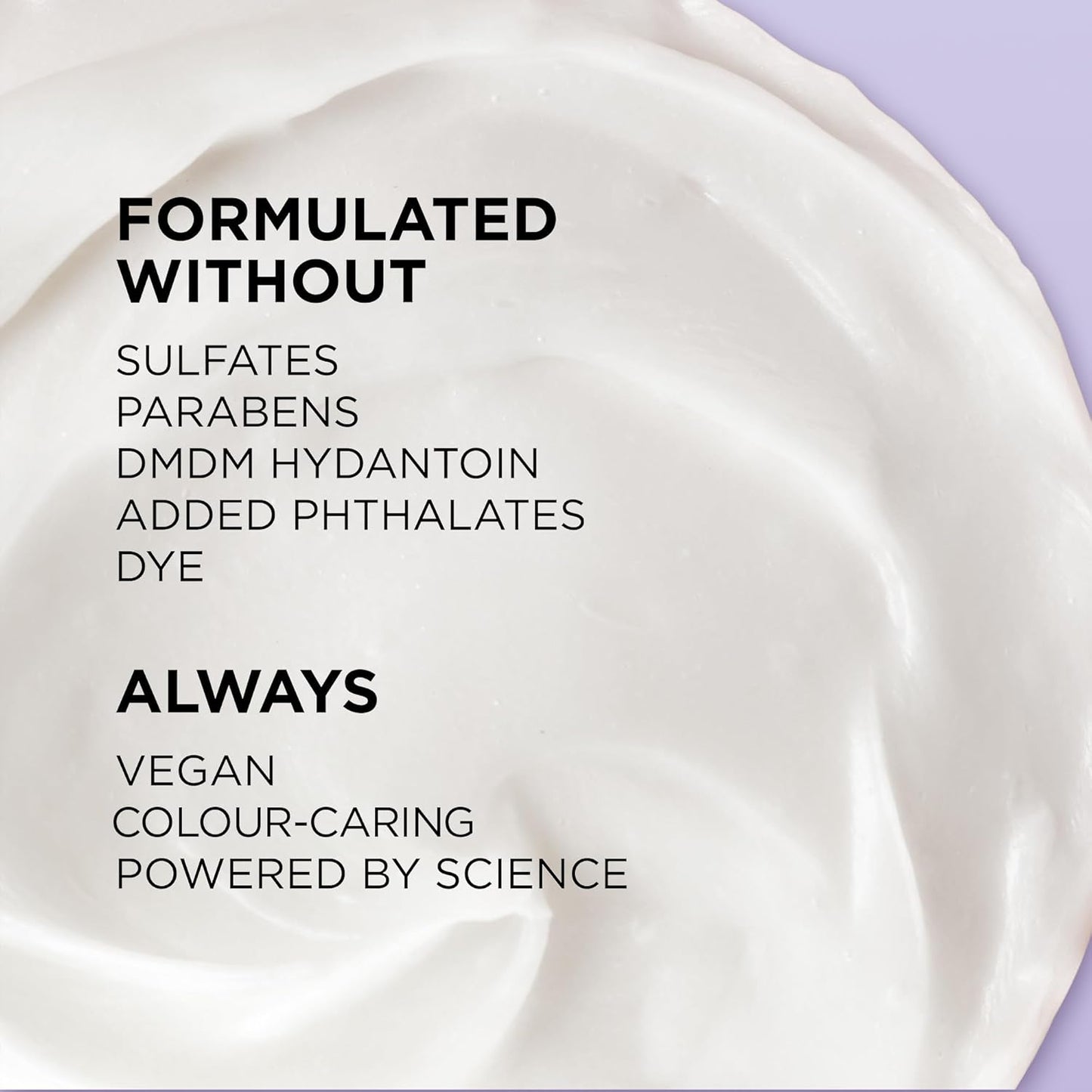 Texture shot of the rich creamy white L'Oreal EverPure sulfate free conditioner formulation