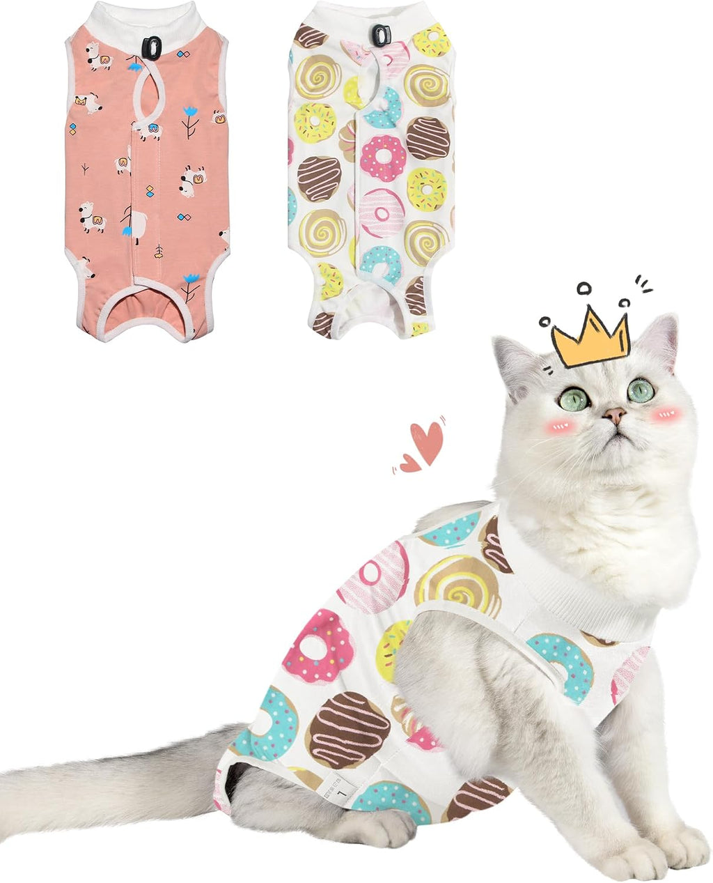 2 Pack Cat Spay Recovery Suit Female, Breathable Cat Onesie for Cats After Surgery Female, Kitten Surgery Recovery Suit for Abdominal Wounds - Image 10