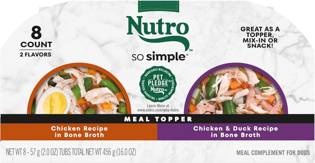 Nutro So Simple Wet Dog Food Meal Complement, Dog Food Toppers Chicken Recipe in Bone Broth, 2 oz. Trays (10 Count, Pack of 1) - Image 12