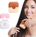Cozevdnt 2 in 1 split end hair trimmer front view showing pink and orange manual razor combs