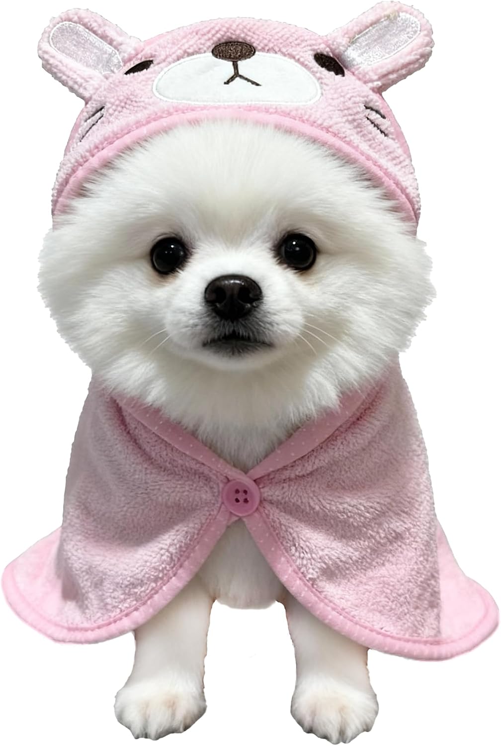 Dog Hooded Bathrobe Towel, Fast Drying Bath Towel Absorbent Warm Blanket Yellow S - Image 10
