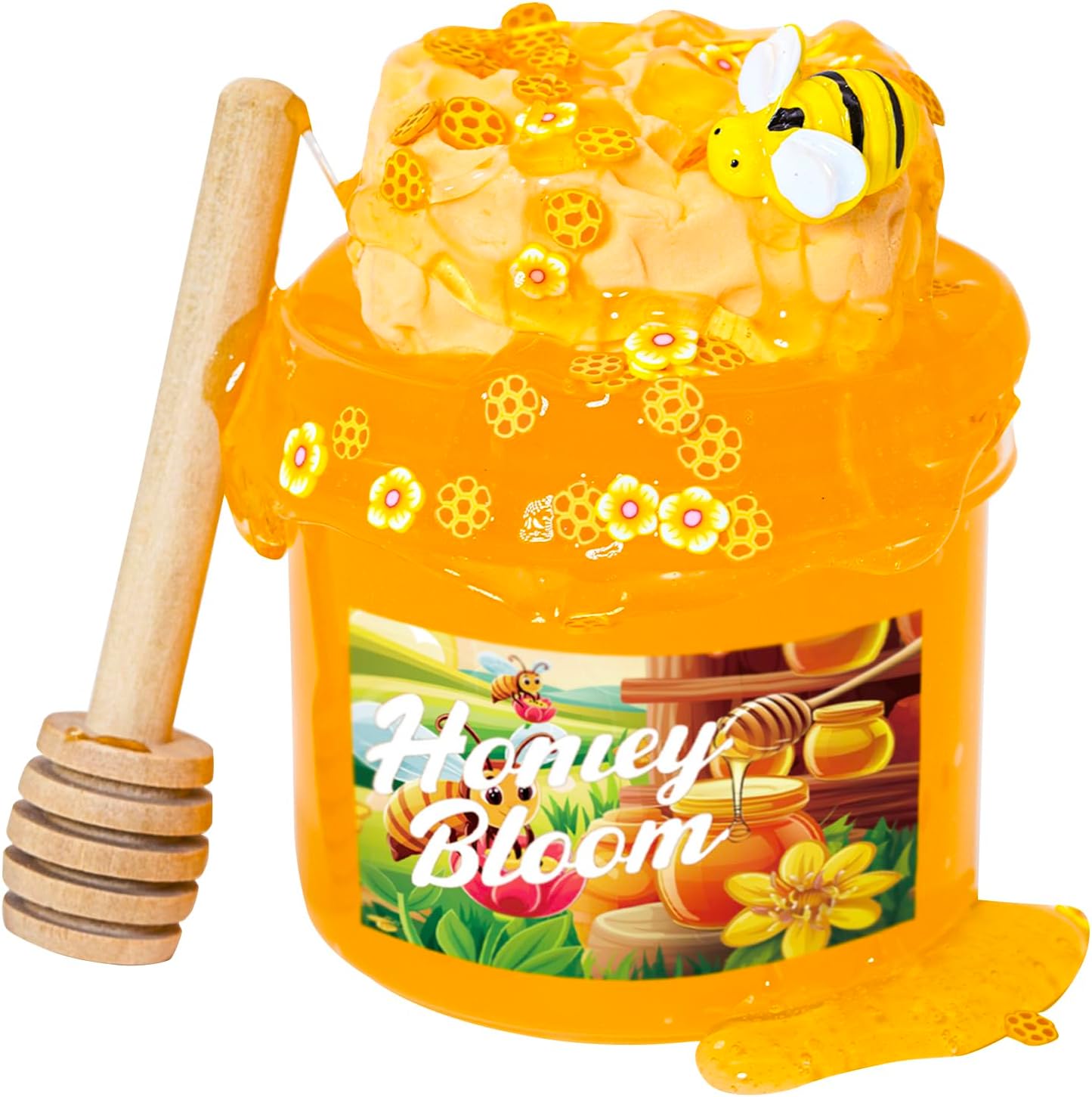 Tototang DIY Clay Honey Themed Slime kit front packaging view showing yellow jelly slime base