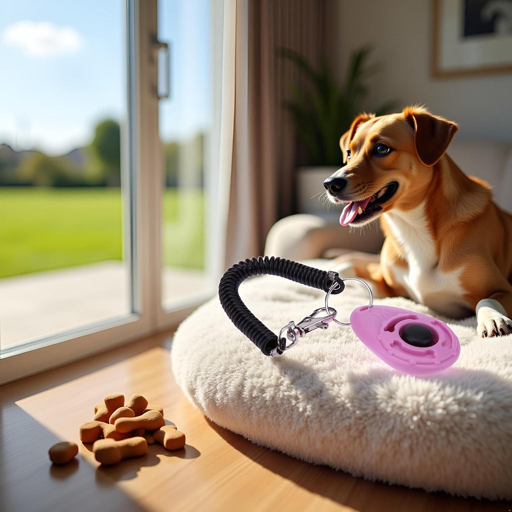 Portable pet behavior correction accessory for indoor and outdoor walks