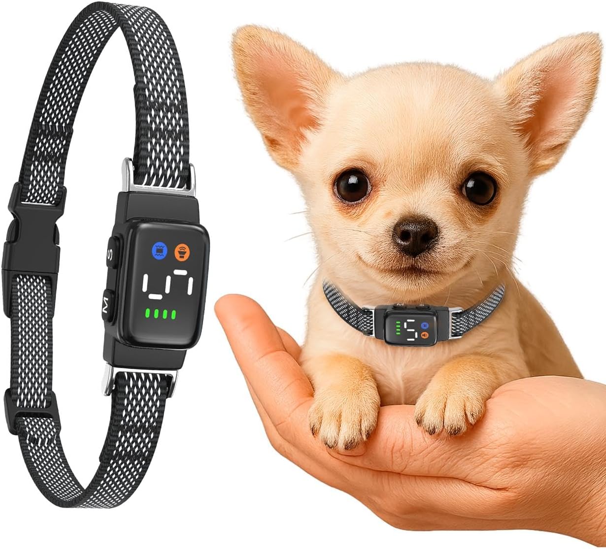 Elecane Teacup No Shock Bark Collar front view