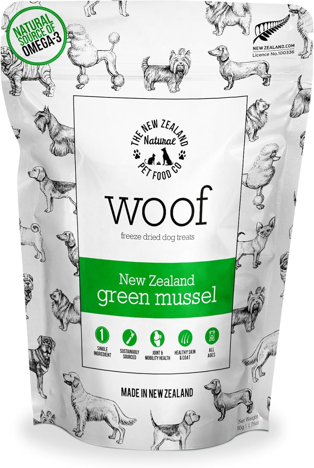 The New Zealand Natural Pet Food Co. Meow Freeze Dried Cat Treats - New Zealand Green Mussel, High Protein, Healthy Cat Snacks and Toppers, All Natural for All Life Stages, 1.76 oz - Image 9