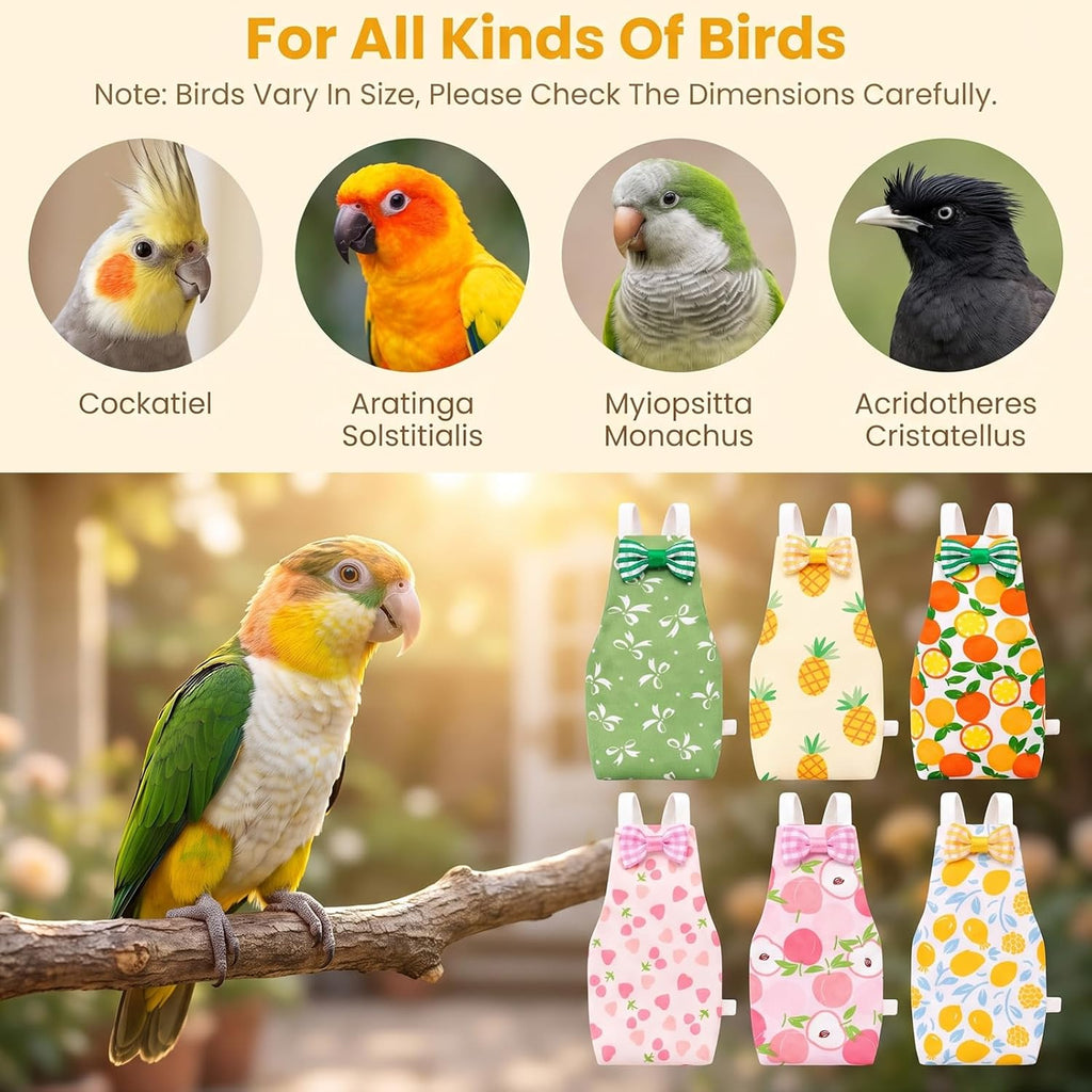 6pcs Bird Diapers, Reusable Leakproof Diaper Soft Comfortable - Image 6